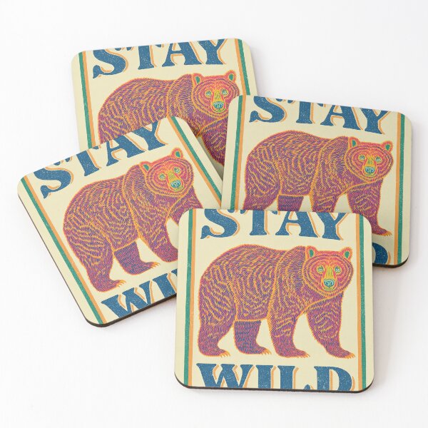 Item preview, Stay Wild Bear Warning Sign Adventure designed and sold by Venon28.