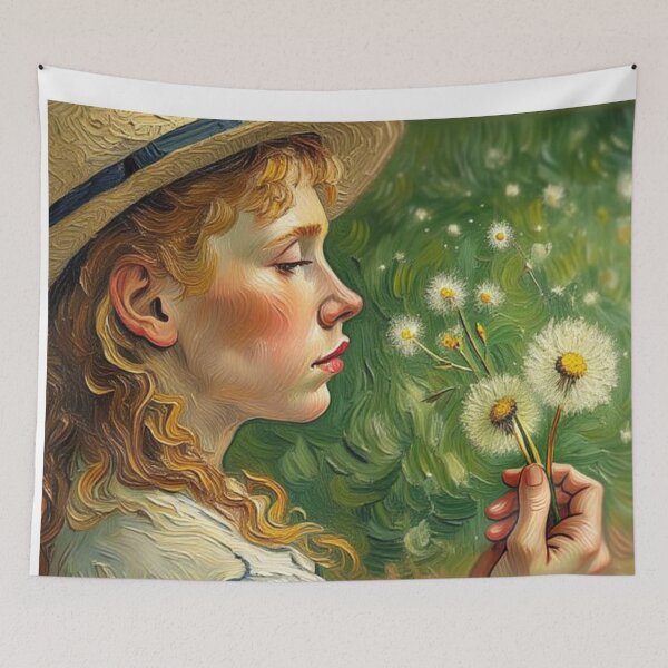 Item preview, Girl with dandelions designed and sold by sid1802.