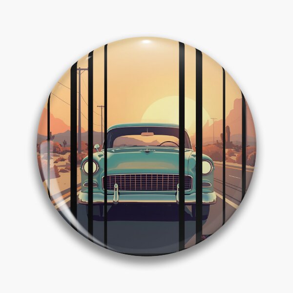 Item preview, Chevy Bel Air 1955, 50s pastel palette, chrome shine, mid-century 12 designed and sold by Neon G.