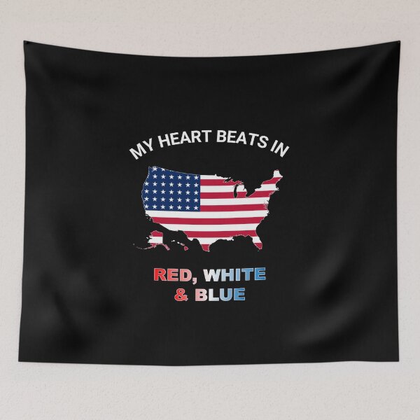 Item preview, My Heart Beats in Red White and Blue - USA Eagle Badge designed and sold by FancifulDesign.