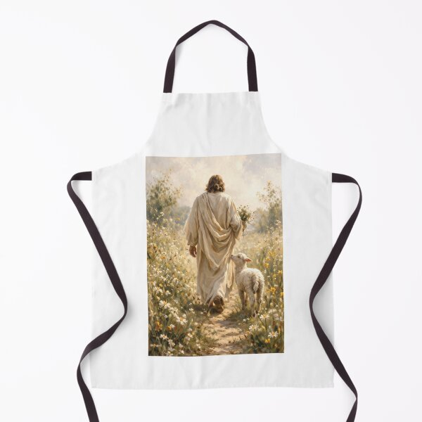 Item preview, Jesus and Lamb Oil Painting, Christian Art designed and sold by Naviiraart.