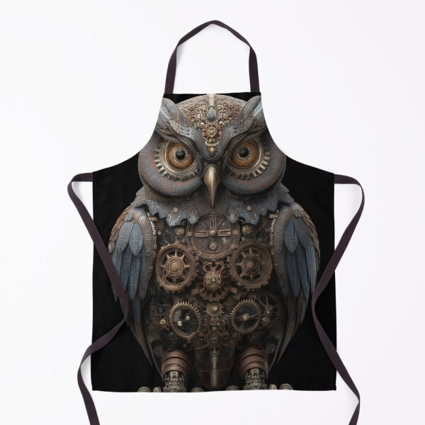 Item preview, Full-Body Copper Blue Steampunk Owl with Mechanical Talons designed and sold by EK-World.