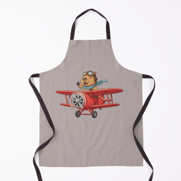 Item preview, Capybara in a Vintage Aviation Biplane – Retro Animal Illustration designed and sold by EnlightArt.