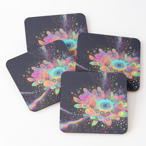 Item preview, Psychedelic Fractal Flower Cosmic Eye Space Art designed and sold by LuminousFoundry.