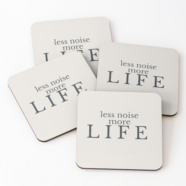 Item preview, Less Noise More Life Minimalist Quote Shirt Calm Mind Design designed and sold by Minimalist Typography.