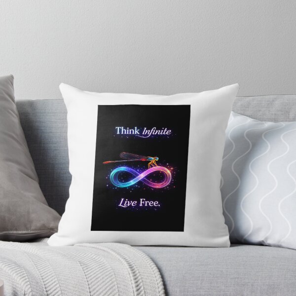 Item preview, Think Infinite Live Free – Dragonfly Nature Aesthetic Minimal Quote Design designed and sold by Babadesign48.