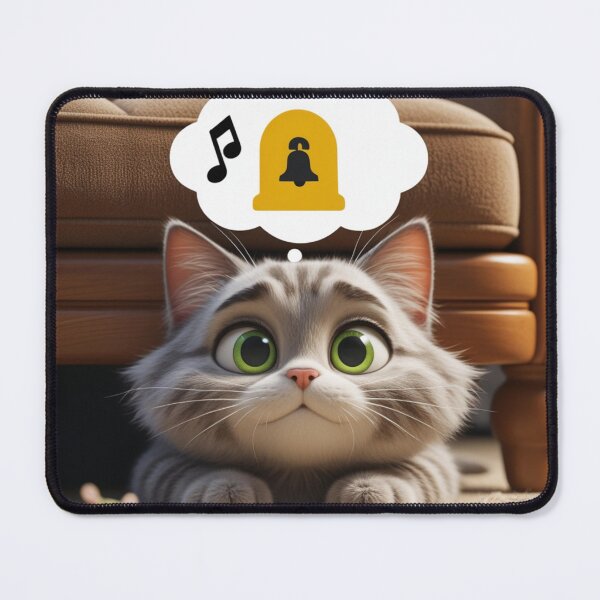 Item preview, Cute horrified Introvert Cat Hiding Under Couch Doorbell Anxiety Cute Kawaii Cat Design designed and sold by Tpac-goods.