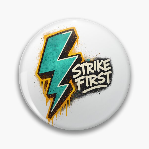 Item preview, Strike First Graffiti Lightning Bolt Urban Streetwear Tee designed and sold by etuvibes.