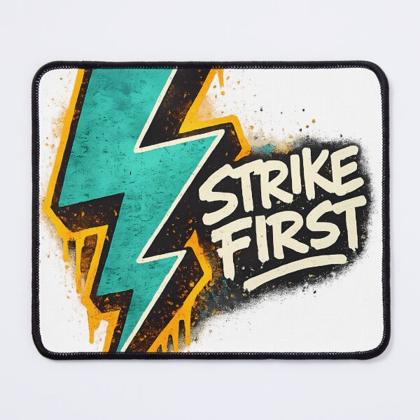 Item preview, Strike First Graffiti Lightning Bolt Urban Streetwear Tee designed and sold by etuvibes.
