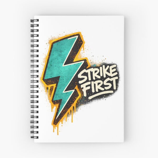 Item preview, Strike First Graffiti Lightning Bolt Urban Streetwear Tee designed and sold by etuvibes.