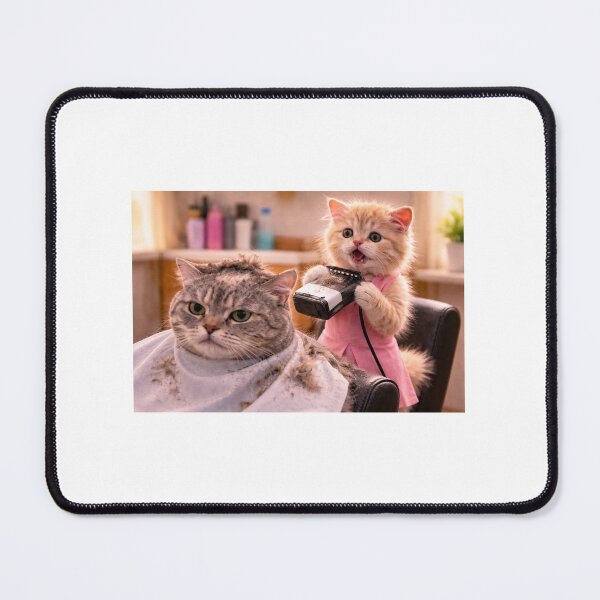 Item preview, Tiny Barber Cat Disaster designed and sold by LovelyCatGalaxy.