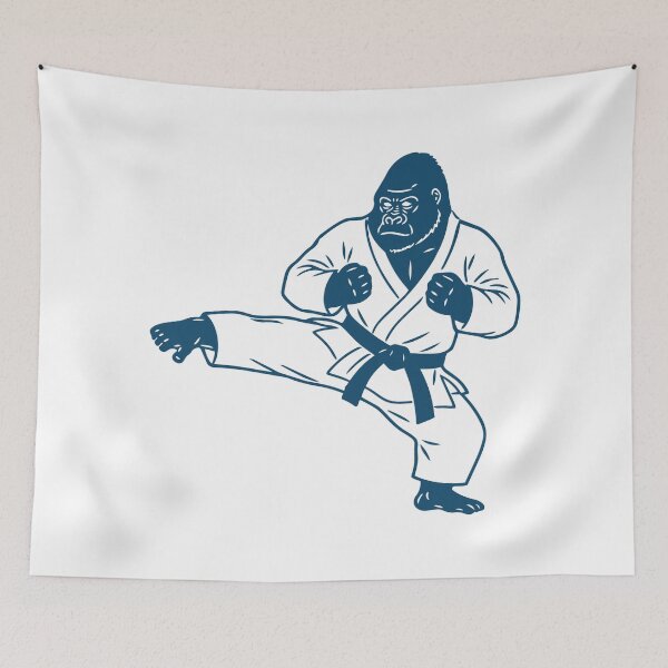 Item preview, Kick of Grace: Indigo Gorilla Karate - Bold Graphic designed and sold by j-touch-bold.
