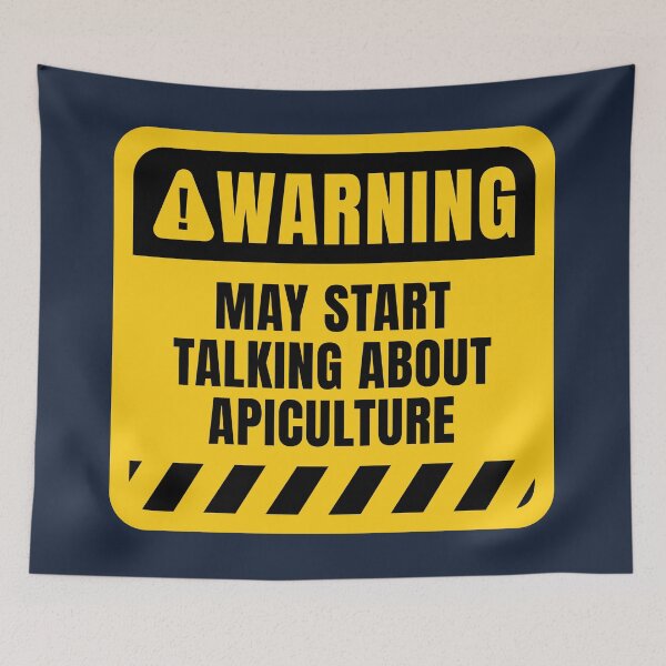 Item preview, Apiculture Warning Sign - Beekeeping Humor designed and sold by MaryAller.