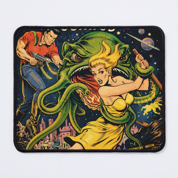 Item preview, Vintage Sci Fi Comic Retro Space Monster Cover for Pulp Comic Fans designed and sold by RickE.
