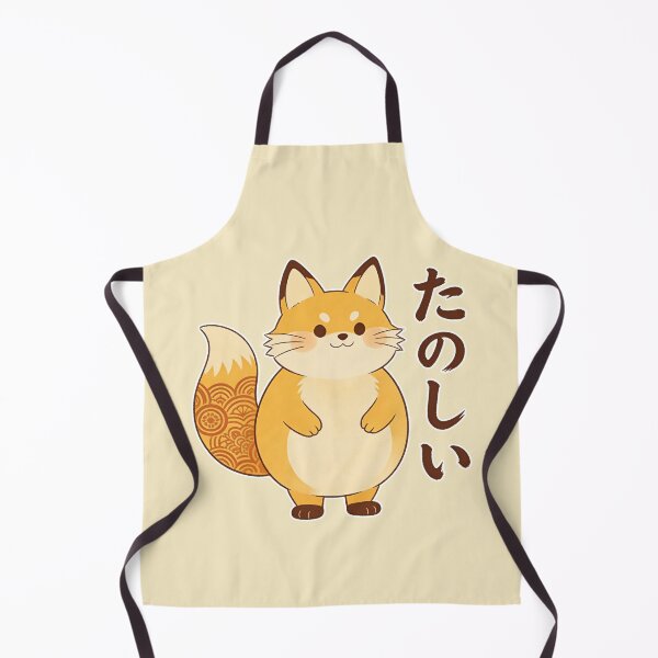 Item preview, Happy Tanoshii Fox with Traditional Japanese Wave Pattern designed and sold by zzz888.