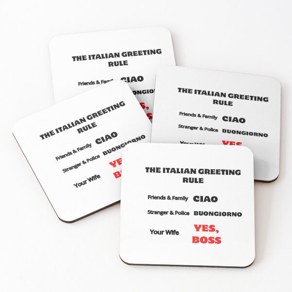 Item preview, Funny Italian Greeting Rule Checklist: Ciao, Buongiorno, Yes Boss Wife Quote designed and sold by TheItaliandilemma.