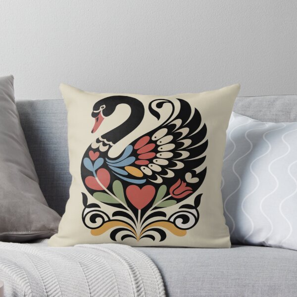 Item preview, scandinavian folk art - nordic folk art - Swedish dala - botanical - geometric animal - whimsical nature - boho folk art - nordic botanical - Dala-Inspired designed and sold by JansenGS.