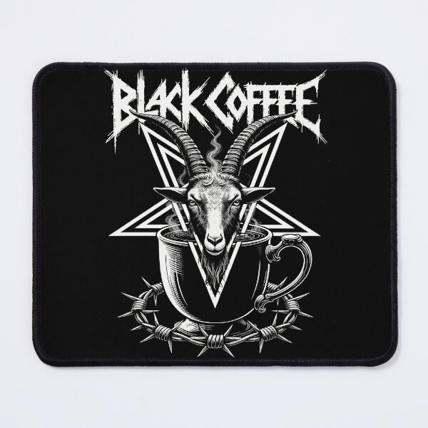 Item preview, Black Coffee Black Metal Monday Morning Humor designed and sold by MorbidDreams.