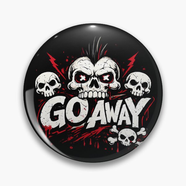 Item preview, Go Away Bloody Punk Skull designed and sold by Cat-butt-shirts.