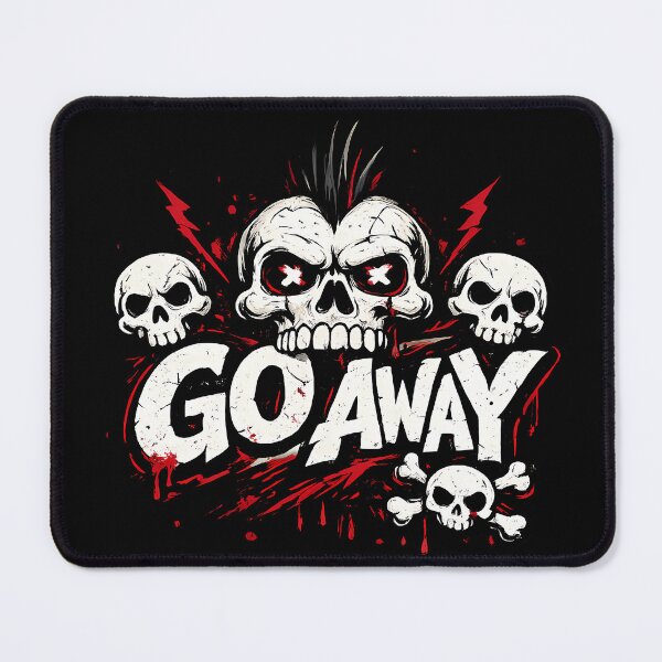 Item preview, Go Away Bloody Punk Skull designed and sold by Cat-butt-shirts.
