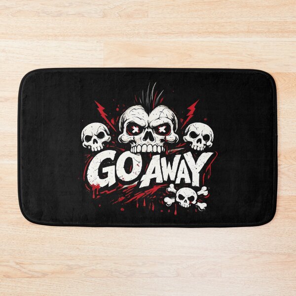 Item preview, Go Away Bloody Punk Skull designed and sold by Cat-butt-shirts.