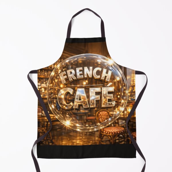 Item preview, French Café Paris Aesthetic – Luxury Gold Glass Badge Design designed and sold by Imagetore.