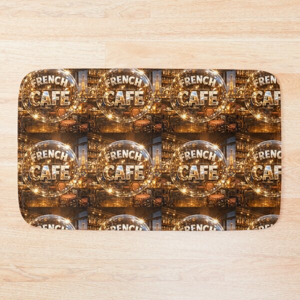 Item preview, French Café Paris Aesthetic – Luxury Gold Glass Badge Design designed and sold by Imagetore.
