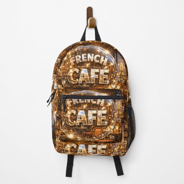 Item preview, French Café Paris Aesthetic – Luxury Gold Glass Badge Design designed and sold by Imagetore.
