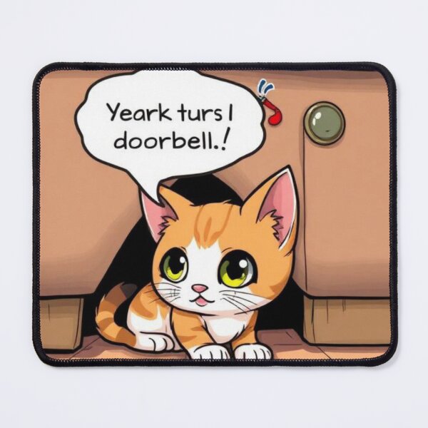 Item preview, Cat Hiding Under Couch Doorbell Anxiety Cute Kawaii Cat Design designed and sold by Tpac-goods.