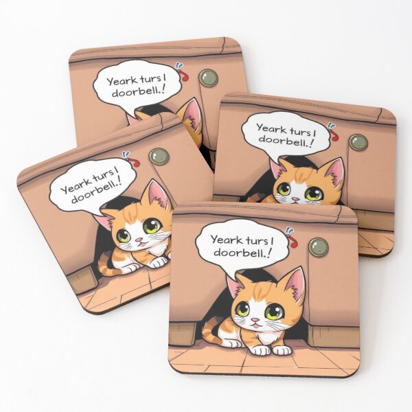 Item preview, Cat Hiding Under Couch Doorbell Anxiety Cute Kawaii Cat Design designed and sold by Tpac-goods.