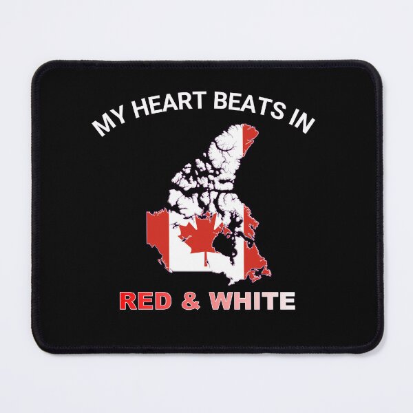 Item preview, Canada Maple Leaf - My Heart Beats in Red and White designed and sold by FancifulDesign.