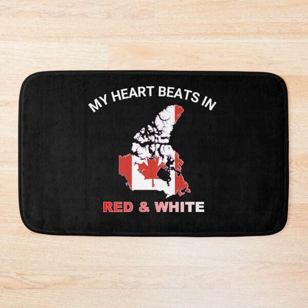 Item preview, Canada Maple Leaf - My Heart Beats in Red and White designed and sold by FancifulDesign.