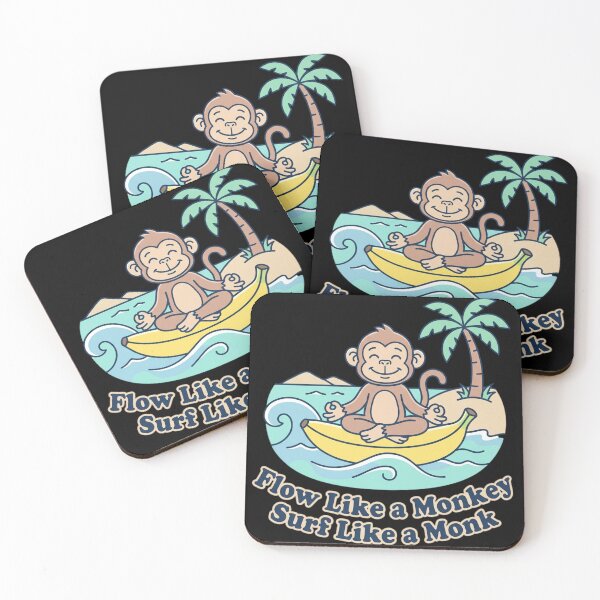 Item preview, Flow Like a Monkey Surf Like a Monk designed and sold by sedyCompany.