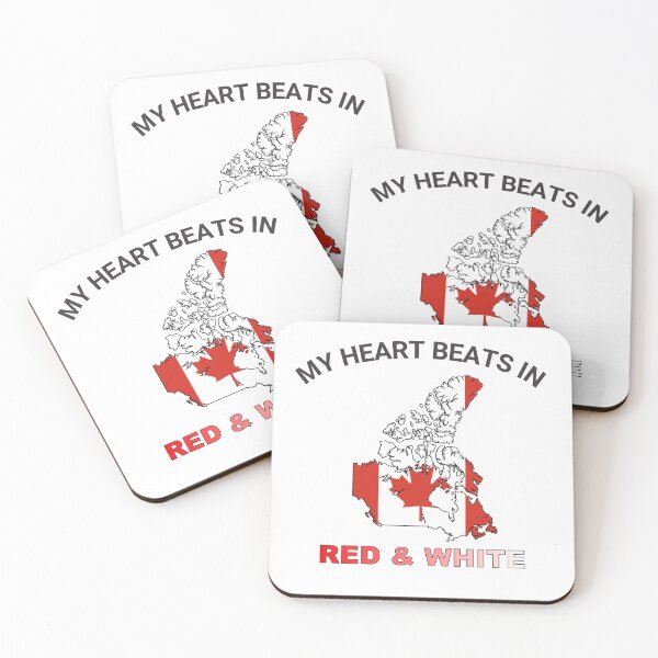Item preview, Canada Maple Leaf - My Heart Beats in Red and White designed and sold by FancifulDesign.