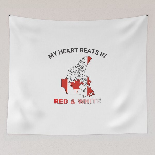 Item preview, Canada Maple Leaf - My Heart Beats in Red and White designed and sold by FancifulDesign.