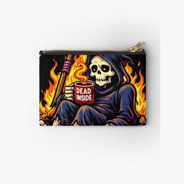 Item preview, Dead Inside Fire Reaper – Burning Dark Humor Skeleton designed and sold by MariDonna.