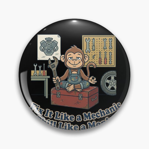 Item preview, Fix It Like a Mechanic Chill Like a Monkey designed and sold by sedyCompany.