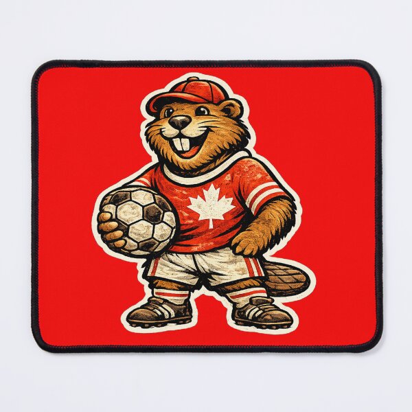 Item preview, Canada Beaver Soccer Sticker – Vintage Football Mascot 2026 designed and sold by randomdesignsnearme.