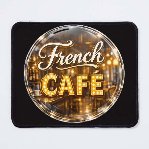 Item preview, French Café 5D Glass Marquee Sign – Parisian Coffee Aesthetic designed and sold by Imagetore.
