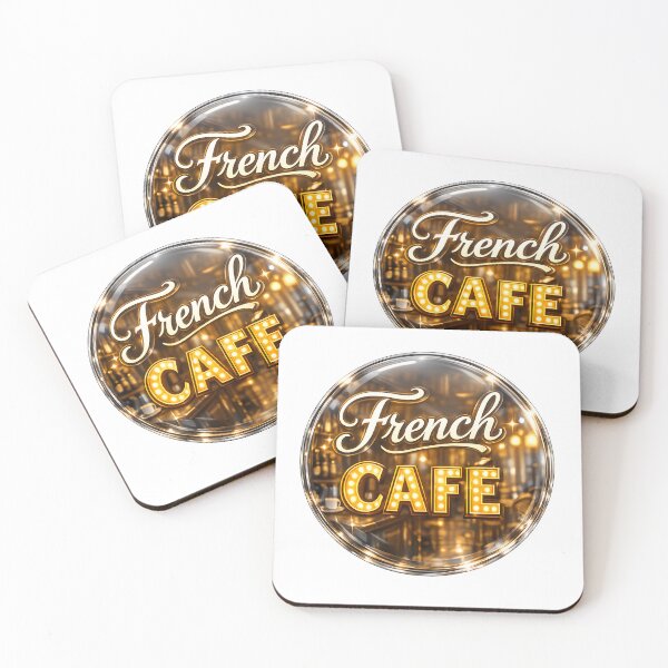 Item preview, French Café 5D Glass Marquee Sign – Parisian Coffee Aesthetic designed and sold by Imagetore.