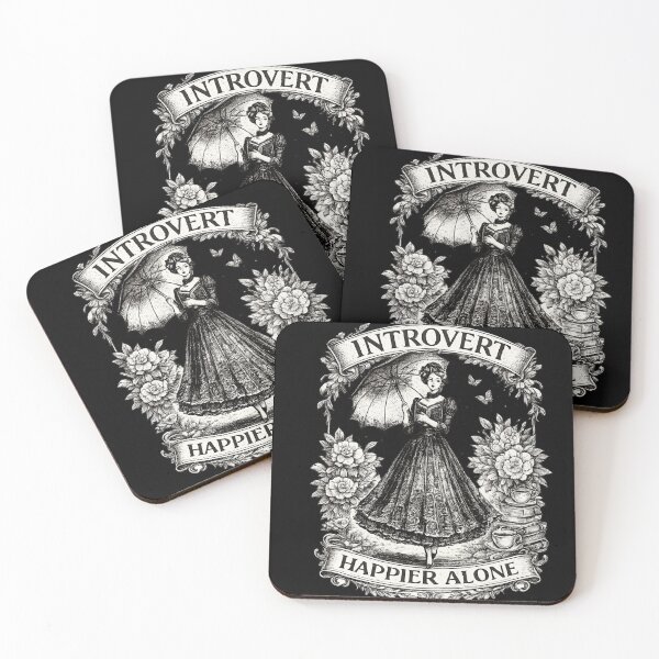 Item preview, Introvert Vintage Gothic Art – Happier Alone Aesthetic Woman – Dark Academia Illustration designed and sold by sumodesign.