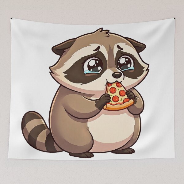 Item preview, Funny Small Guilty Raccoon With Pizza designed and sold by ArtivioShop.