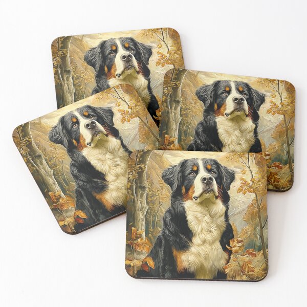 Item preview, Bernese Mountain Dog in Autumn Forest designed and sold by PetsArt.