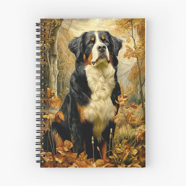 Item preview, Perro de montaña bernés en el bosque otoñal designed and sold by PetsArt.