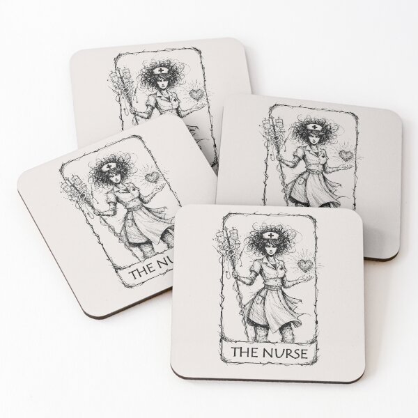 Item preview, The Nurse tarot card style  designed and sold by QlkaDotCom SHOP.