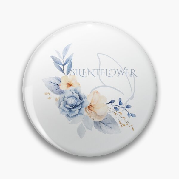 Item preview, SilentFlower Blue Butterfly with Soft Flowers  designed and sold by SilentFlower.