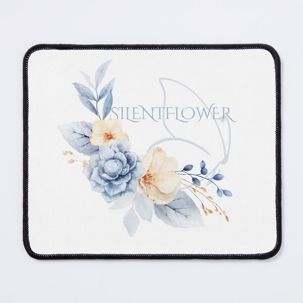 Item preview, SilentFlower Blue Butterfly with Soft Flowers  designed and sold by SilentFlower.