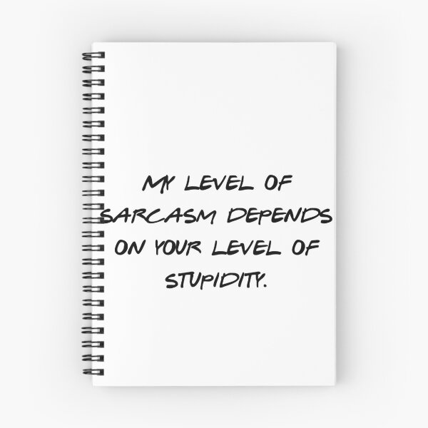 Item preview, Sarcasm Level Depends On Stupidity Funny Saying designed and sold by NicolasGlowArt.