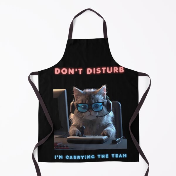 Item preview, Gamer Cat Carrying The Team Don't Disturb designed and sold by Quotable Gear.
