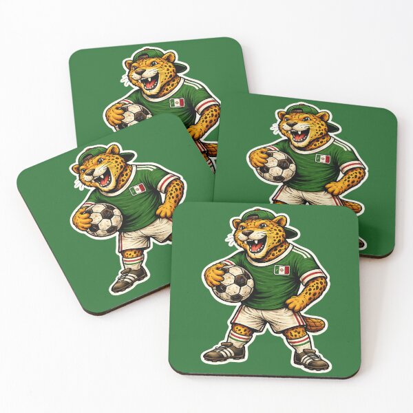 Item preview, Mexico Jaguar Soccer Sticker – Vintage Football Mascot 2026 designed and sold by randomdesignsnearme.